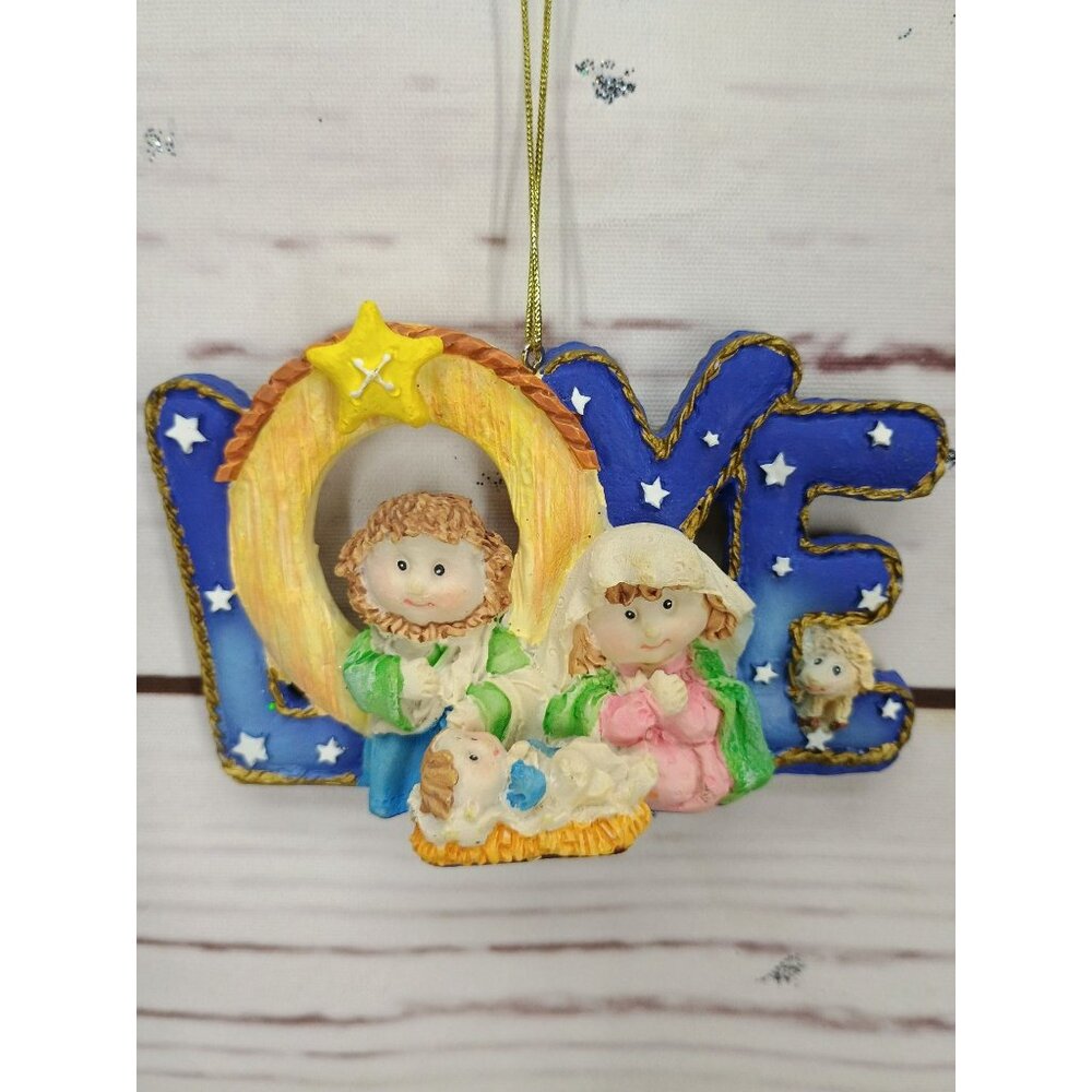 Love Nativity Scene Christmas Ornament By‎ Karable